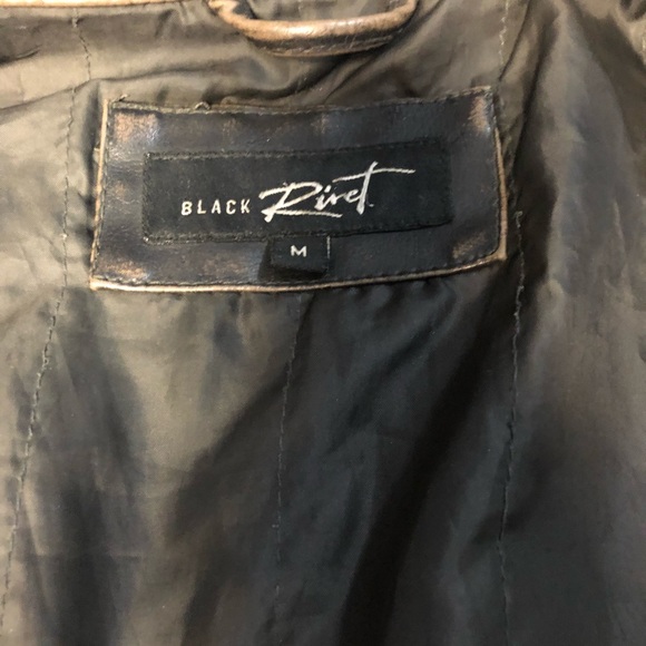 Rivet dark brown leather jacket (medium) - Picture 5 of 8